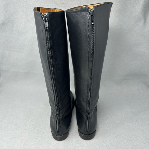 BARNEYS NEW YORK  Riding Boots Black Leather size EU 37/US 7 made in Italy - Picture 9 of 13